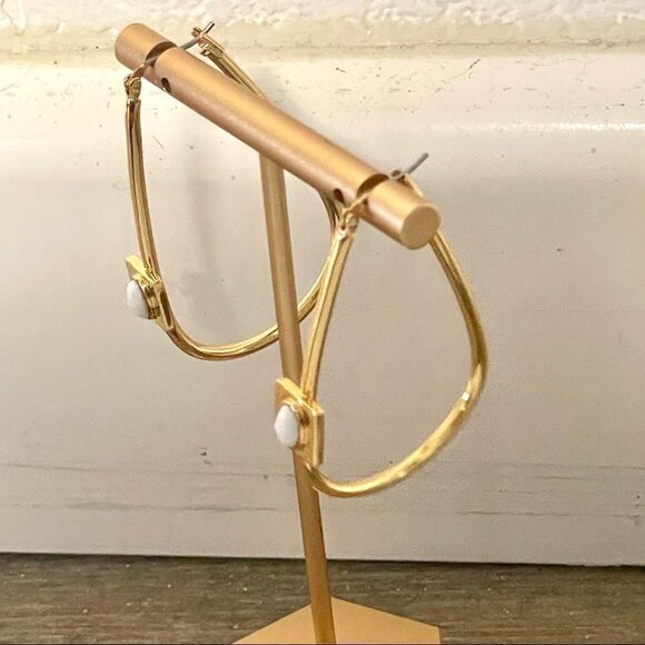 Trina Turk gold tone teardrop loop earrings - Picture 6 of 11